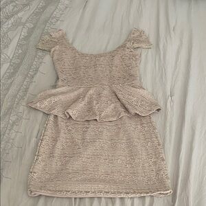 As U Wish Textured Smocked Top in Cream